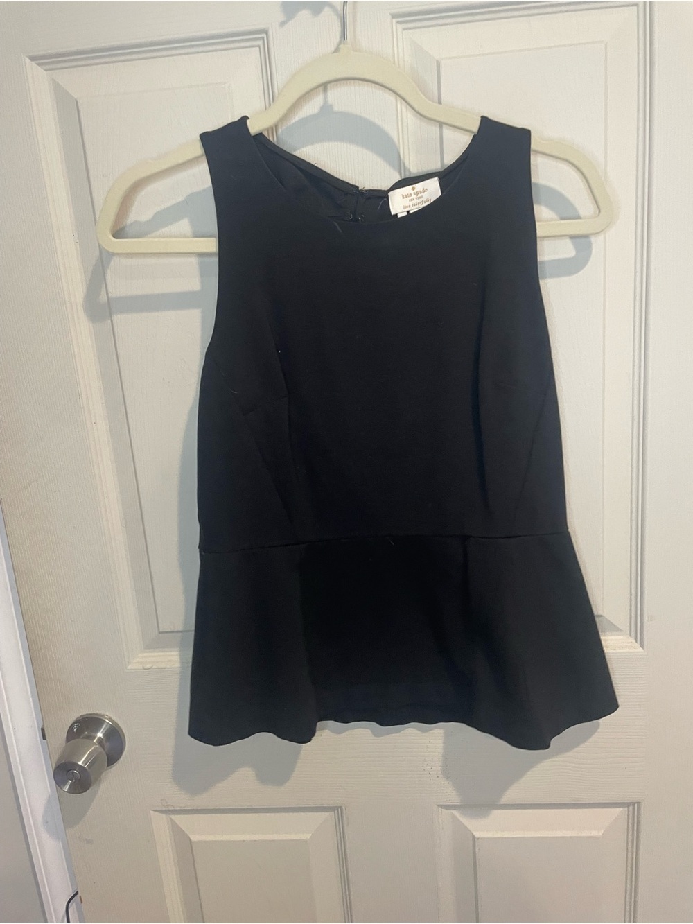 kate spade Black Peplum Sleeveless Tank